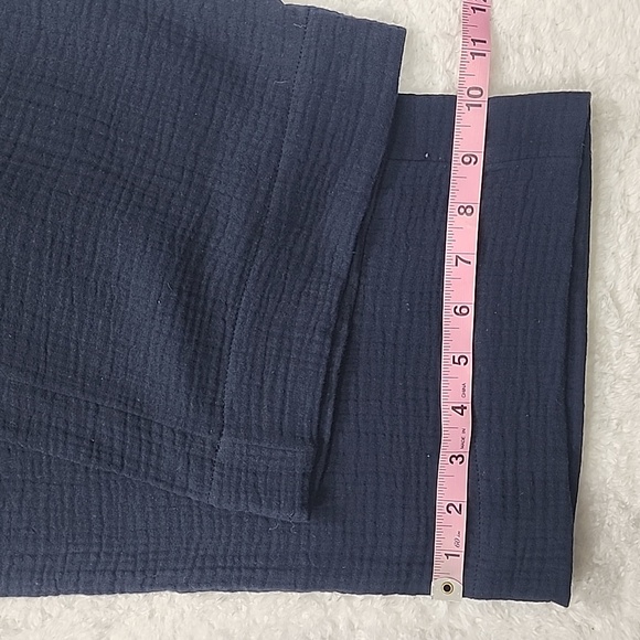 Talbots Airy Gauze Pull-On Coastal Pants With Pockets Large Petite - Picture 7 of 11